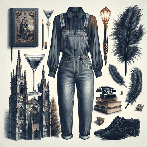 Cara Memadukan Overall Jeans dengan Gaya Dark Academia untuk Penampilan yang Unik